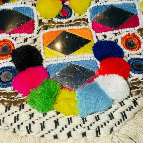 NWT Circus Sam Edelman Boho Crossbody Envelope Handbag Clutch Mirror Embroidery - Picture 3 of 9